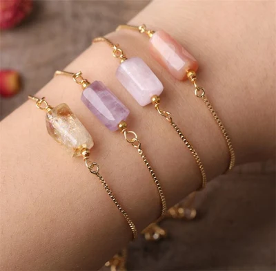 Bracciale fatto a mano con perline singole in pietra di giada naturale, braccialetto fatto a mano da donna, in pietra naturale, perline Mala, braccialetto chakra curativo in oro